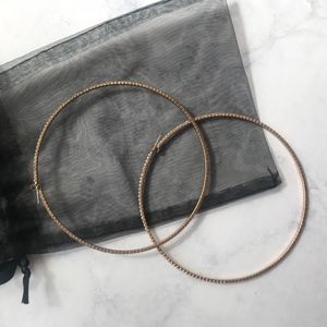 Lace by Tanaya Crystal Hoop earrings
